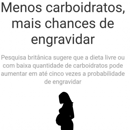 Dieta restrita em carboidrato aumenta as chances de engravidar