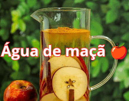 Receita de água de maçã