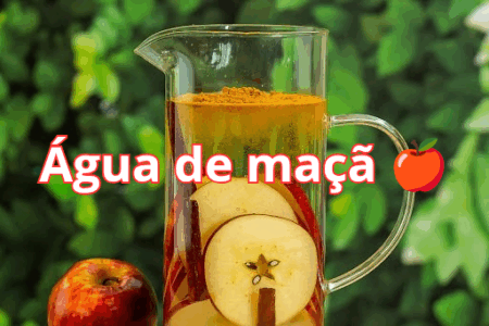 Receita de água de maçã