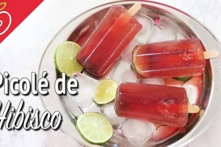 Receita de Picolé de Hibisco Fit